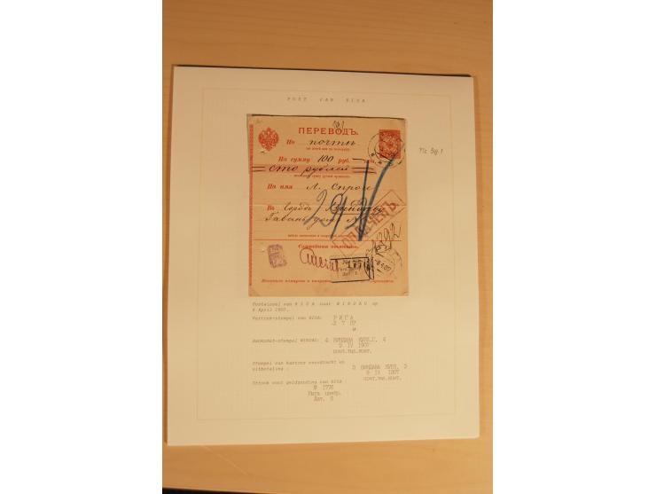 1762/1917, Die Postverbindungen von und nach Riga, Sammlung mit Briefen, Karten und Ganzsachen, dabei die Stempel Rigas ab 17