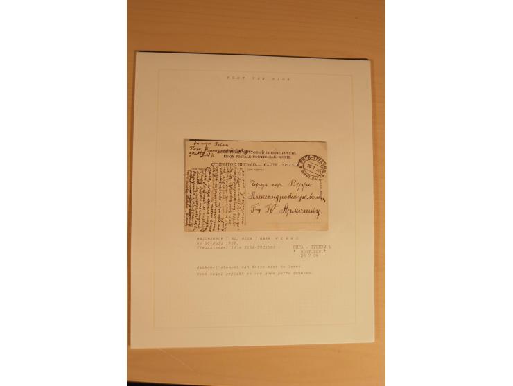 1762/1917, Die Postverbindungen von und nach Riga, Sammlung mit Briefen, Karten und Ganzsachen, dabei die Stempel Rigas ab 17