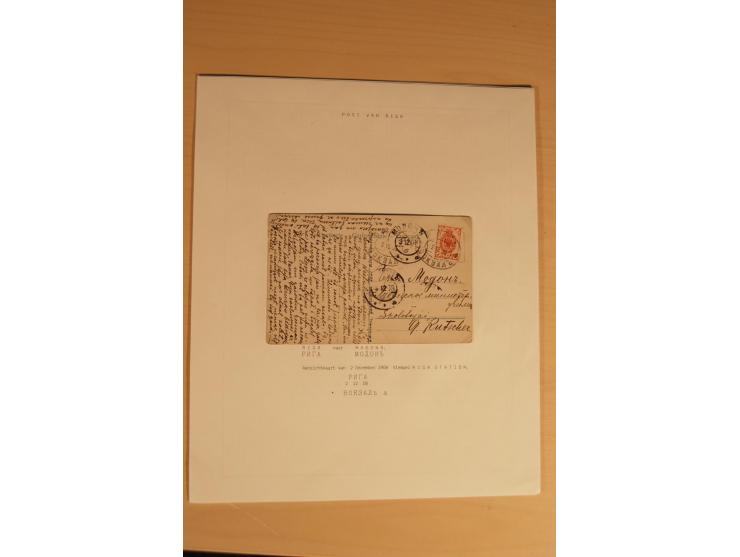 1762/1917, Die Postverbindungen von und nach Riga, Sammlung mit Briefen, Karten und Ganzsachen, dabei die Stempel Rigas ab 17