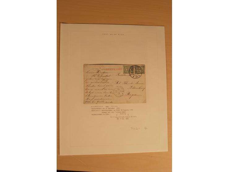 1762/1917, Die Postverbindungen von und nach Riga, Sammlung mit Briefen, Karten und Ganzsachen, dabei die Stempel Rigas ab 17