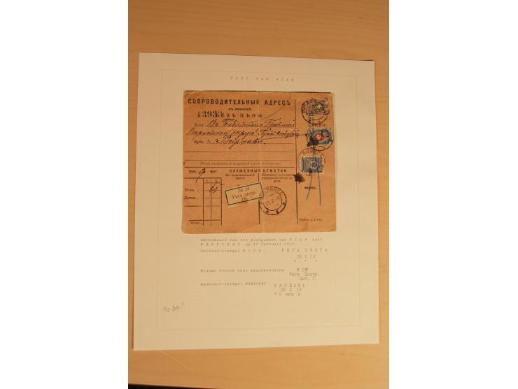 1762/1917, Die Postverbindungen von und nach Riga, Sammlung mit Briefen, Karten und Ganzsachen, dabei die Stempel Rigas ab 17