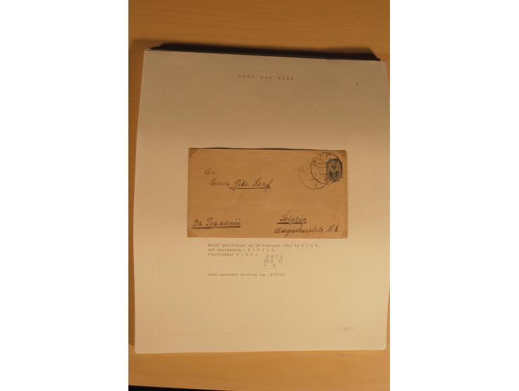 1762/1917, Die Postverbindungen von und nach Riga, Sammlung mit Briefen, Karten und Ganzsachen, dabei die Stempel Rigas ab 17