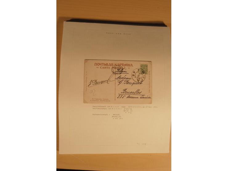1762/1917, Die Postverbindungen von und nach Riga, Sammlung mit Briefen, Karten und Ganzsachen, dabei die Stempel Rigas ab 17