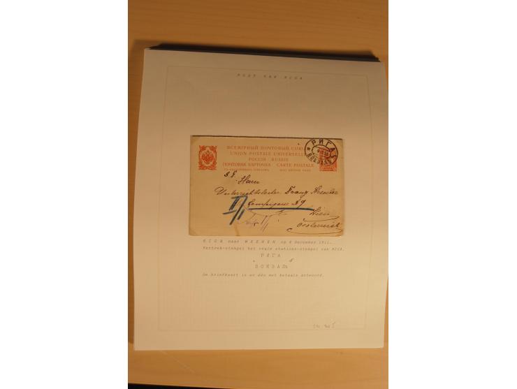1762/1917, Die Postverbindungen von und nach Riga, Sammlung mit Briefen, Karten und Ganzsachen, dabei die Stempel Rigas ab 17