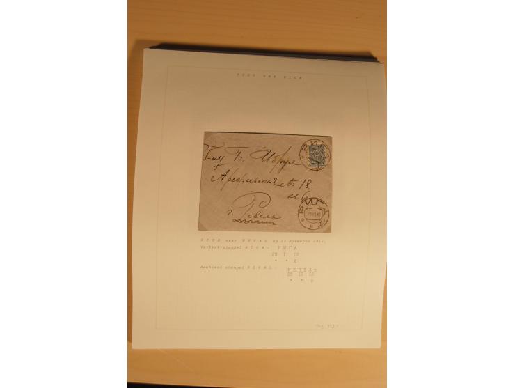 1762/1917, Die Postverbindungen von und nach Riga, Sammlung mit Briefen, Karten und Ganzsachen, dabei die Stempel Rigas ab 17