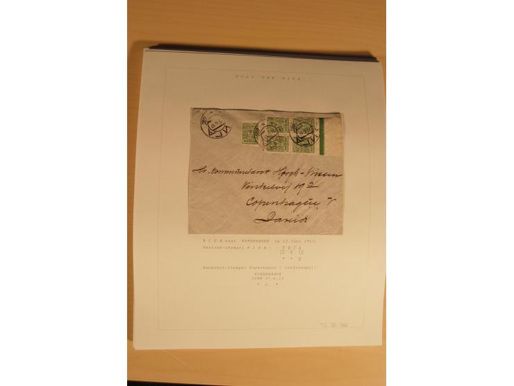 1762/1917, Die Postverbindungen von und nach Riga, Sammlung mit Briefen, Karten und Ganzsachen, dabei die Stempel Rigas ab 17