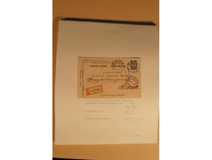 1762/1917, Die Postverbindungen von und nach Riga, Sammlung mit Briefen, Karten und Ganzsachen, dabei die Stempel Rigas ab 17