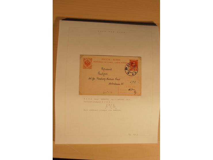 1762/1917, Die Postverbindungen von und nach Riga, Sammlung mit Briefen, Karten und Ganzsachen, dabei die Stempel Rigas ab 17