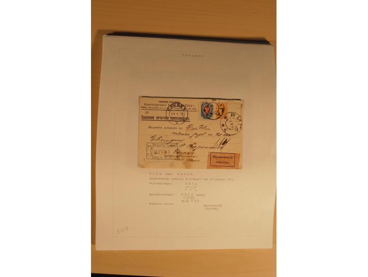 1762/1917, Die Postverbindungen von und nach Riga, Sammlung mit Briefen, Karten und Ganzsachen, dabei die Stempel Rigas ab 17