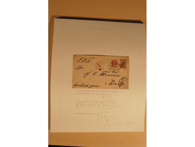 1762/1917, Die Postverbindungen von und nach Riga, Sammlung mit Briefen, Karten und Ganzsachen, dabei die Stempel Rigas ab 17
