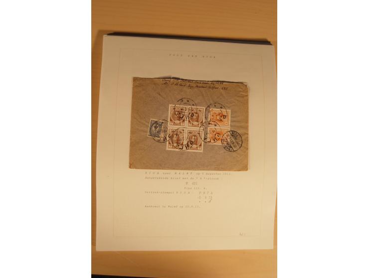 1762/1917, Die Postverbindungen von und nach Riga, Sammlung mit Briefen, Karten und Ganzsachen, dabei die Stempel Rigas ab 17