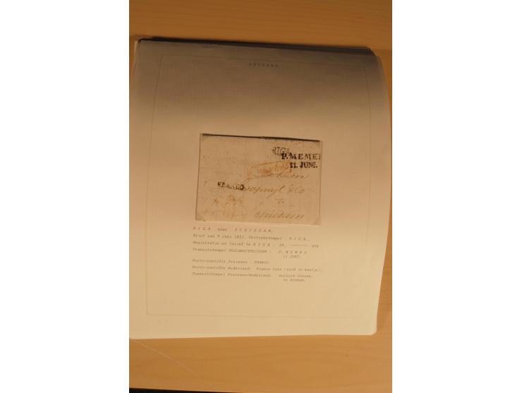 1762/1917, Die Postverbindungen von und nach Riga, Sammlung mit Briefen, Karten und Ganzsachen, dabei die Stempel Rigas ab 17