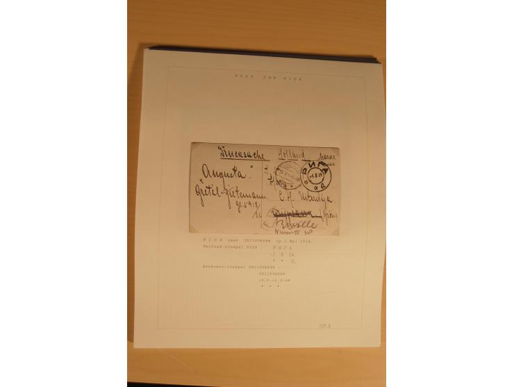 1762/1917, Die Postverbindungen von und nach Riga, Sammlung mit Briefen, Karten und Ganzsachen, dabei die Stempel Rigas ab 17