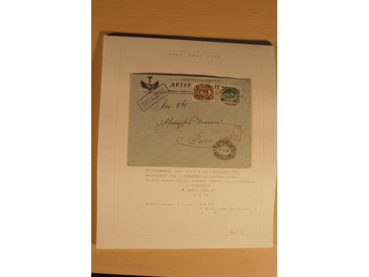 1762/1917, Die Postverbindungen von und nach Riga, Sammlung mit Briefen, Karten und Ganzsachen, dabei die Stempel Rigas ab 17