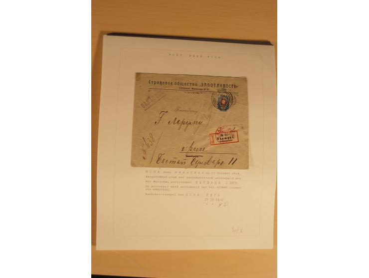 1762/1917, Die Postverbindungen von und nach Riga, Sammlung mit Briefen, Karten und Ganzsachen, dabei die Stempel Rigas ab 17