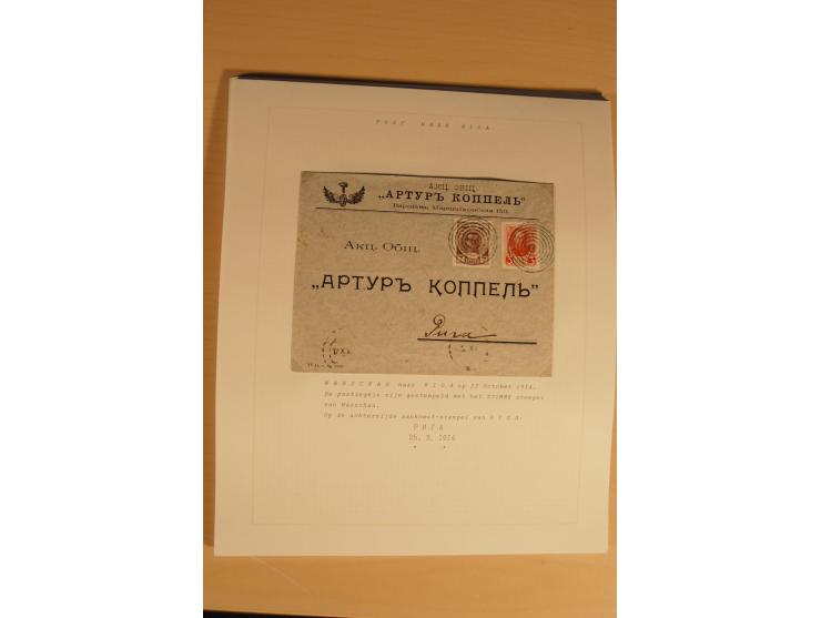 1762/1917, Die Postverbindungen von und nach Riga, Sammlung mit Briefen, Karten und Ganzsachen, dabei die Stempel Rigas ab 17