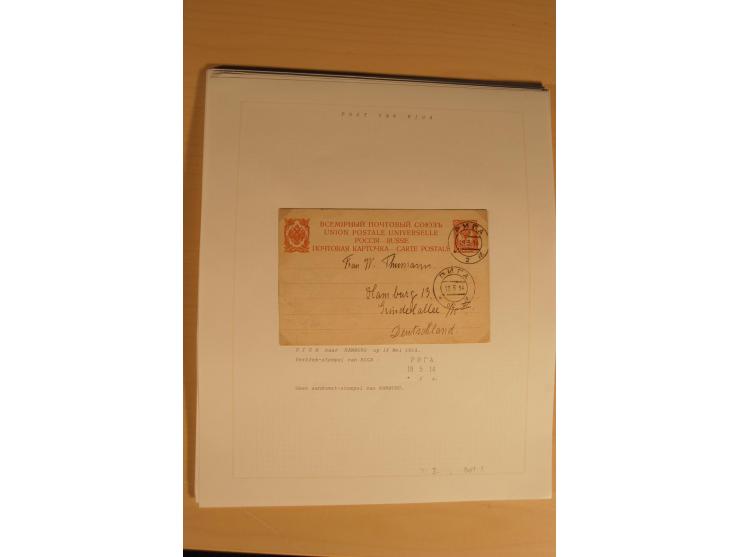 1762/1917, Die Postverbindungen von und nach Riga, Sammlung mit Briefen, Karten und Ganzsachen, dabei die Stempel Rigas ab 17