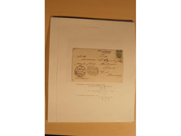 1762/1917, Die Postverbindungen von und nach Riga, Sammlung mit Briefen, Karten und Ganzsachen, dabei die Stempel Rigas ab 17