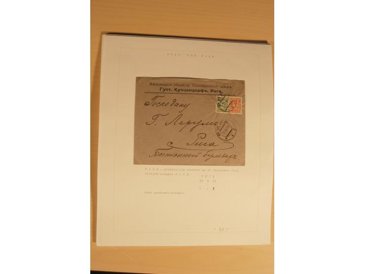 1762/1917, Die Postverbindungen von und nach Riga, Sammlung mit Briefen, Karten und Ganzsachen, dabei die Stempel Rigas ab 17