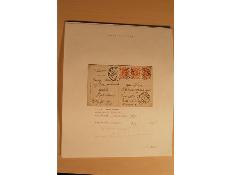 1762/1917, Die Postverbindungen von und nach Riga, Sammlung mit Briefen, Karten und Ganzsachen, dabei die Stempel Rigas ab 17