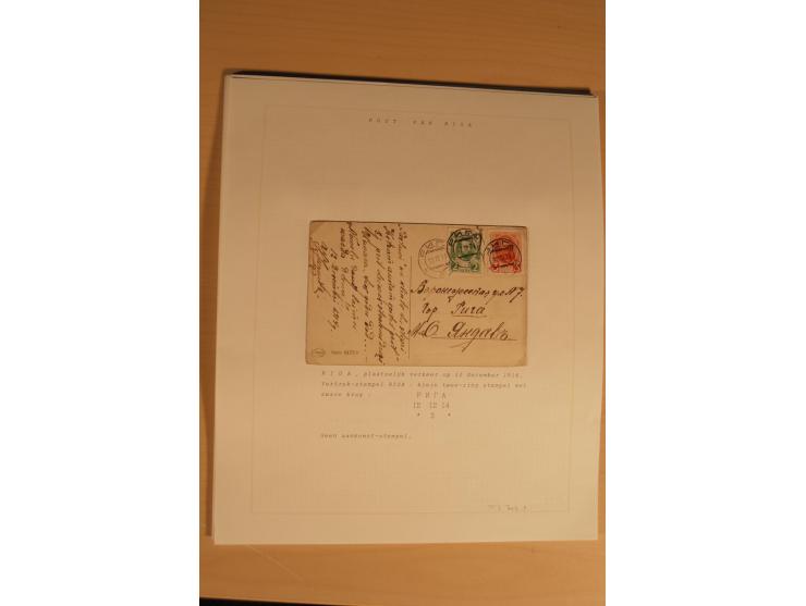 1762/1917, Die Postverbindungen von und nach Riga, Sammlung mit Briefen, Karten und Ganzsachen, dabei die Stempel Rigas ab 17