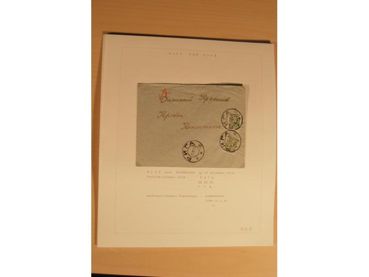 1762/1917, Die Postverbindungen von und nach Riga, Sammlung mit Briefen, Karten und Ganzsachen, dabei die Stempel Rigas ab 17