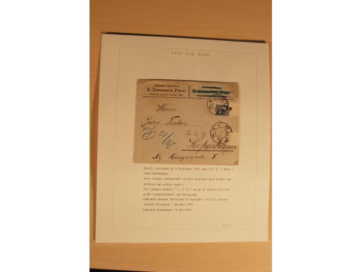 1762/1917, Die Postverbindungen von und nach Riga, Sammlung mit Briefen, Karten und Ganzsachen, dabei die Stempel Rigas ab 17
