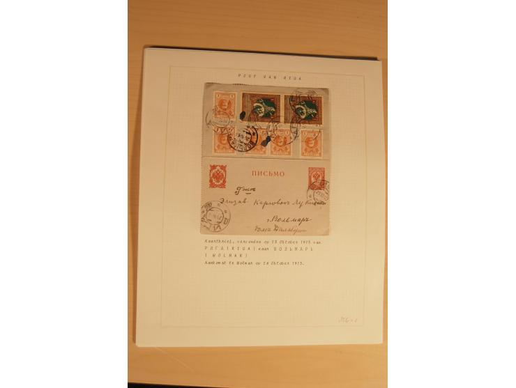 1762/1917, Die Postverbindungen von und nach Riga, Sammlung mit Briefen, Karten und Ganzsachen, dabei die Stempel Rigas ab 17