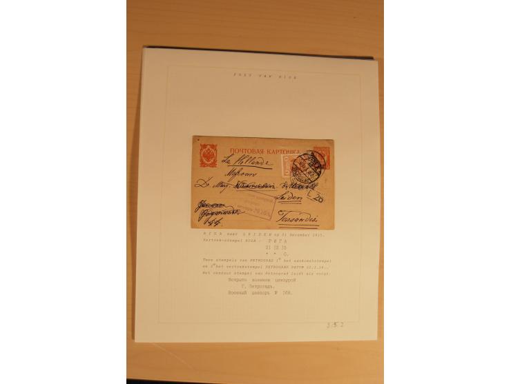 1762/1917, Die Postverbindungen von und nach Riga, Sammlung mit Briefen, Karten und Ganzsachen, dabei die Stempel Rigas ab 17