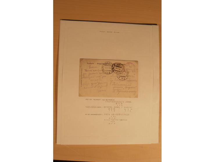 1762/1917, Die Postverbindungen von und nach Riga, Sammlung mit Briefen, Karten und Ganzsachen, dabei die Stempel Rigas ab 17