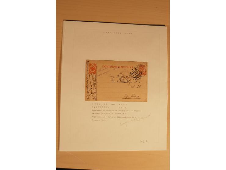 1762/1917, Die Postverbindungen von und nach Riga, Sammlung mit Briefen, Karten und Ganzsachen, dabei die Stempel Rigas ab 17