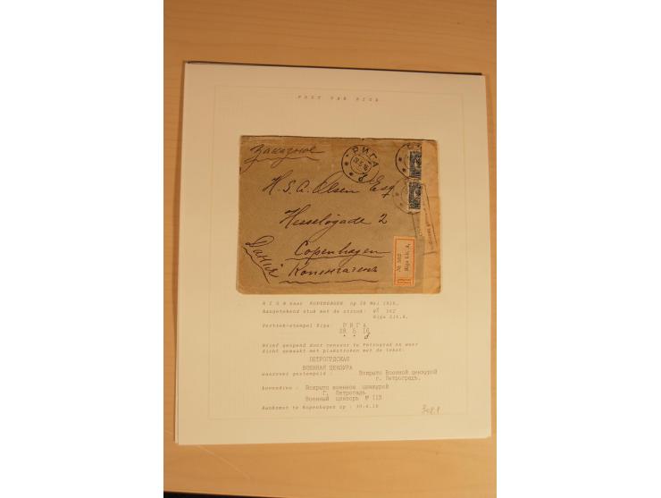 1762/1917, Die Postverbindungen von und nach Riga, Sammlung mit Briefen, Karten und Ganzsachen, dabei die Stempel Rigas ab 17
