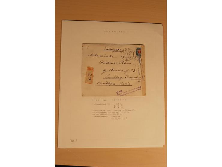 1762/1917, Die Postverbindungen von und nach Riga, Sammlung mit Briefen, Karten und Ganzsachen, dabei die Stempel Rigas ab 17