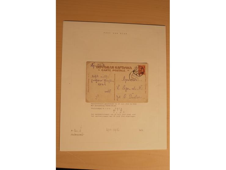 1762/1917, Die Postverbindungen von und nach Riga, Sammlung mit Briefen, Karten und Ganzsachen, dabei die Stempel Rigas ab 17