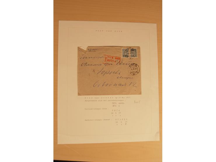 1762/1917, Die Postverbindungen von und nach Riga, Sammlung mit Briefen, Karten und Ganzsachen, dabei die Stempel Rigas ab 17