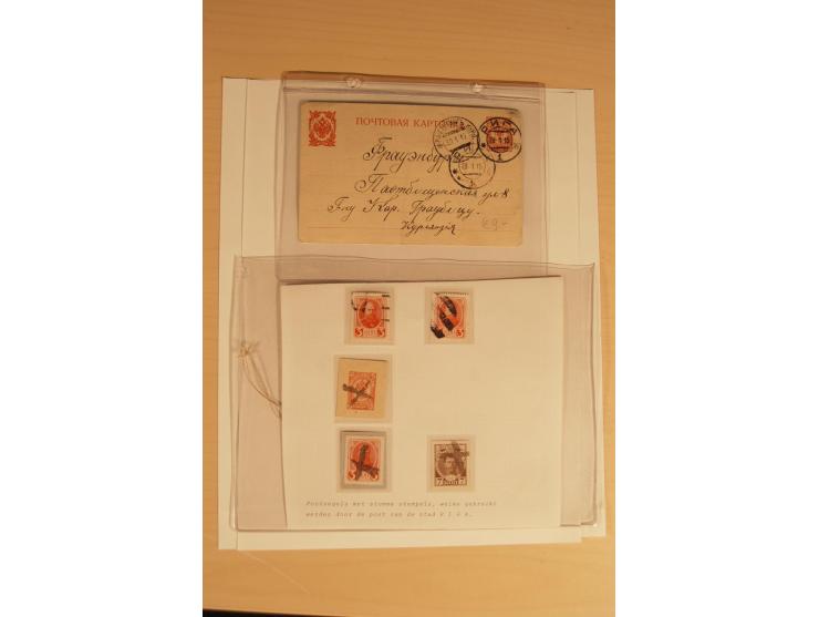 1762/1917, Die Postverbindungen von und nach Riga, Sammlung mit Briefen, Karten und Ganzsachen, dabei die Stempel Rigas ab 17
