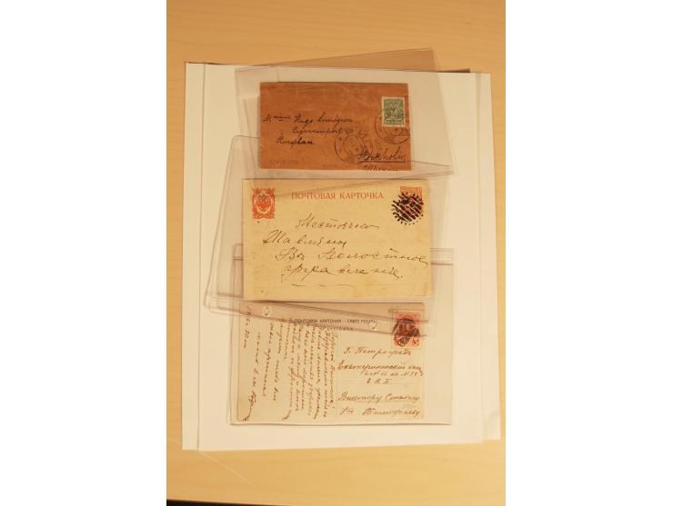 1762/1917, Die Postverbindungen von und nach Riga, Sammlung mit Briefen, Karten und Ganzsachen, dabei die Stempel Rigas ab 17