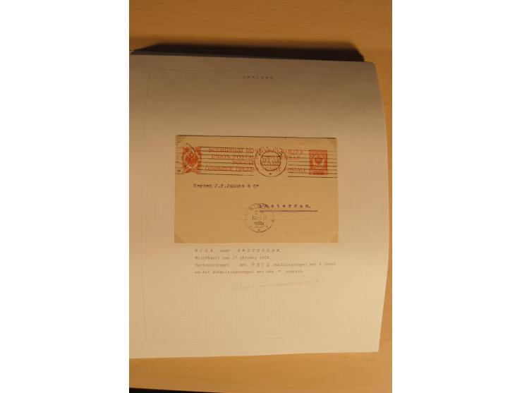 1762/1917, Die Postverbindungen von und nach Riga, Sammlung mit Briefen, Karten und Ganzsachen, dabei die Stempel Rigas ab 17