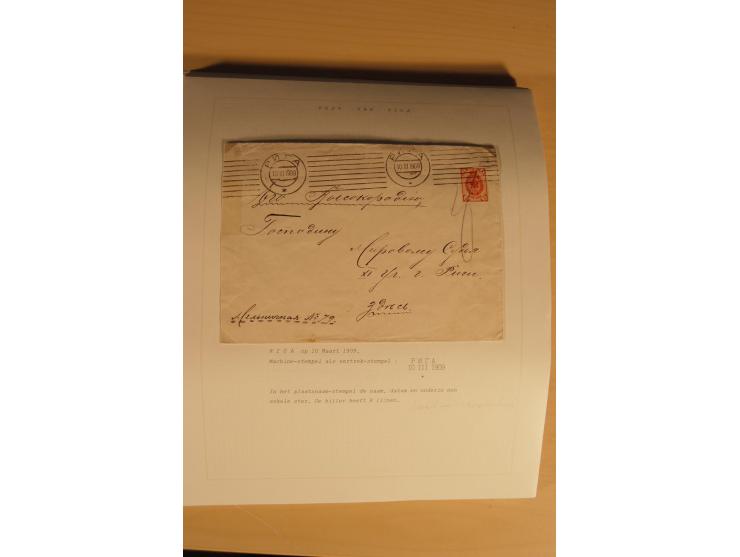 1762/1917, Die Postverbindungen von und nach Riga, Sammlung mit Briefen, Karten und Ganzsachen, dabei die Stempel Rigas ab 17