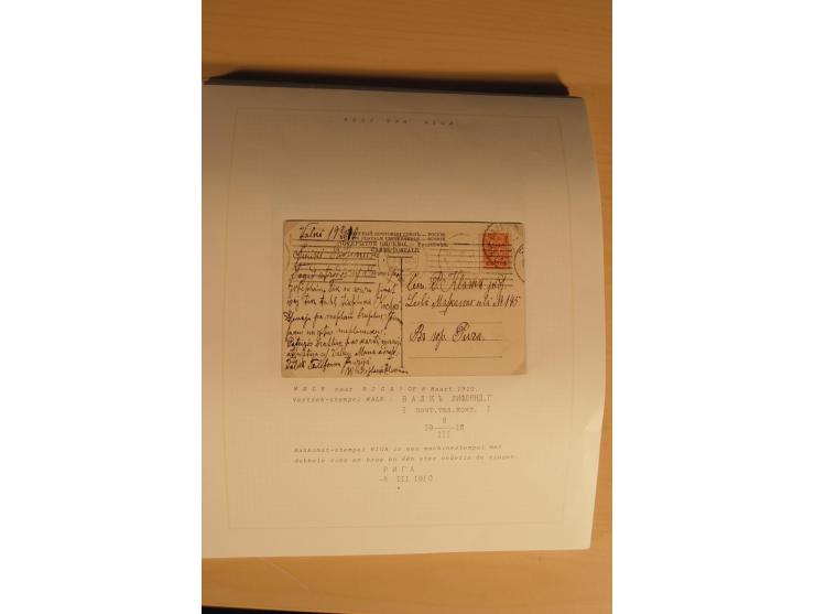 1762/1917, Die Postverbindungen von und nach Riga, Sammlung mit Briefen, Karten und Ganzsachen, dabei die Stempel Rigas ab 17