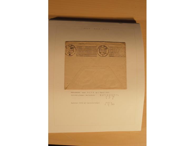 1762/1917, Die Postverbindungen von und nach Riga, Sammlung mit Briefen, Karten und Ganzsachen, dabei die Stempel Rigas ab 17