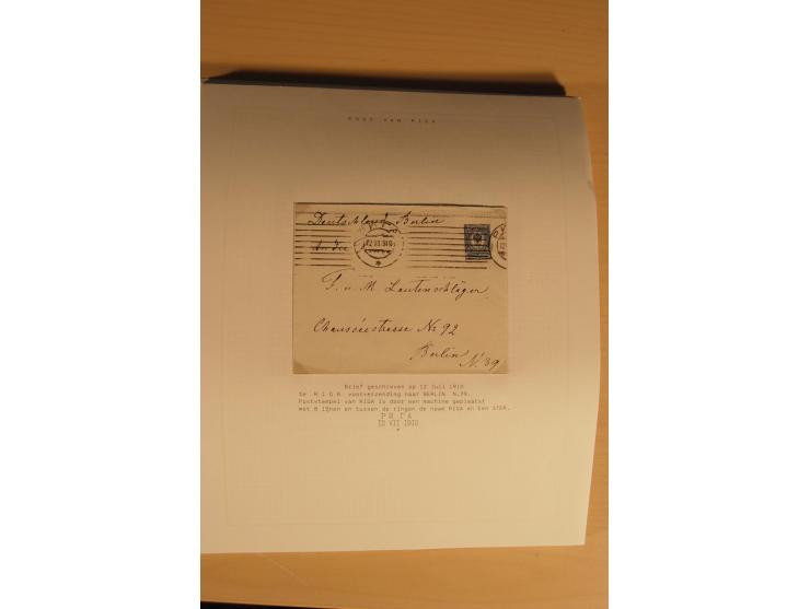 1762/1917, Die Postverbindungen von und nach Riga, Sammlung mit Briefen, Karten und Ganzsachen, dabei die Stempel Rigas ab 17