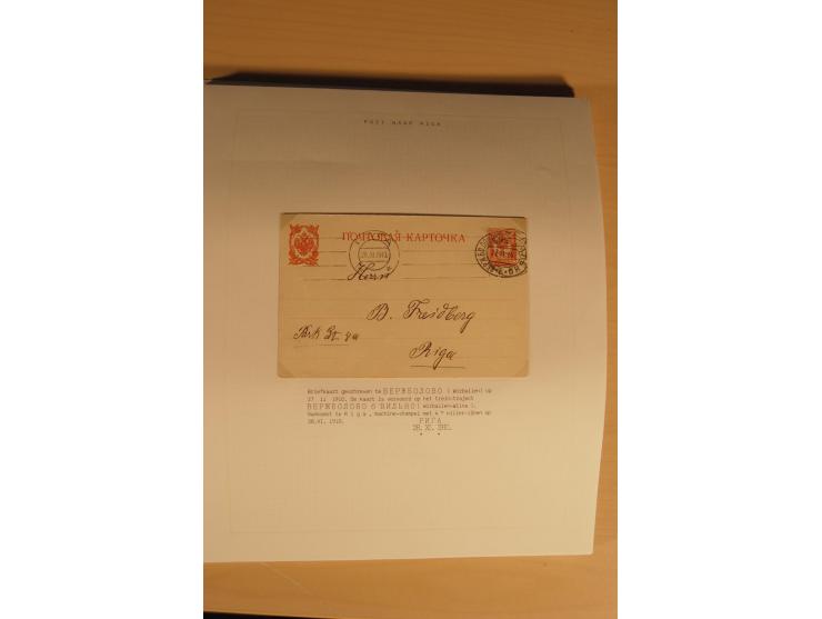 1762/1917, Die Postverbindungen von und nach Riga, Sammlung mit Briefen, Karten und Ganzsachen, dabei die Stempel Rigas ab 17
