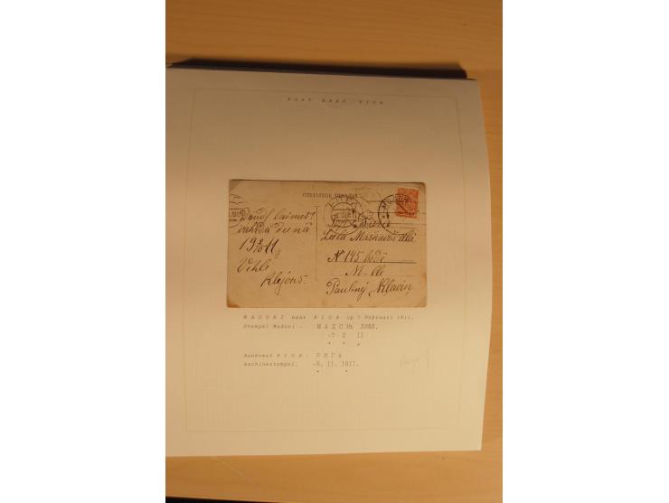 1762/1917, Die Postverbindungen von und nach Riga, Sammlung mit Briefen, Karten und Ganzsachen, dabei die Stempel Rigas ab 17