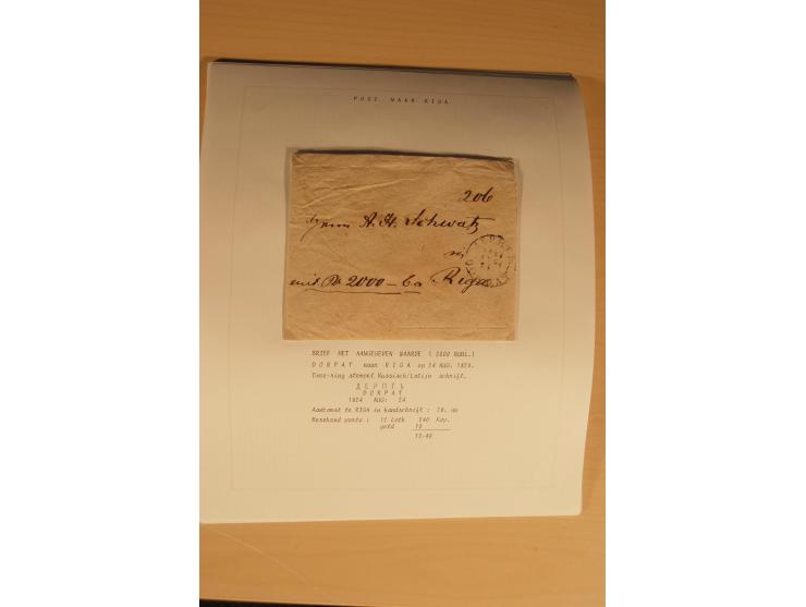1762/1917, Die Postverbindungen von und nach Riga, Sammlung mit Briefen, Karten und Ganzsachen, dabei die Stempel Rigas ab 17