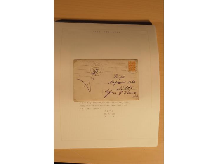 1762/1917, Die Postverbindungen von und nach Riga, Sammlung mit Briefen, Karten und Ganzsachen, dabei die Stempel Rigas ab 17