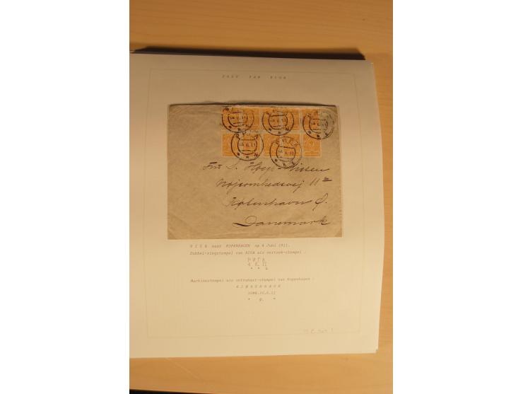 1762/1917, Die Postverbindungen von und nach Riga, Sammlung mit Briefen, Karten und Ganzsachen, dabei die Stempel Rigas ab 17