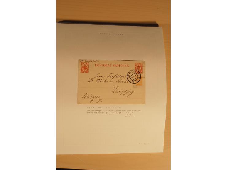 1762/1917, Die Postverbindungen von und nach Riga, Sammlung mit Briefen, Karten und Ganzsachen, dabei die Stempel Rigas ab 17
