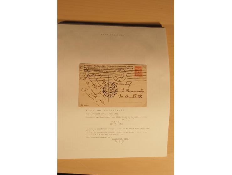 1762/1917, Die Postverbindungen von und nach Riga, Sammlung mit Briefen, Karten und Ganzsachen, dabei die Stempel Rigas ab 17