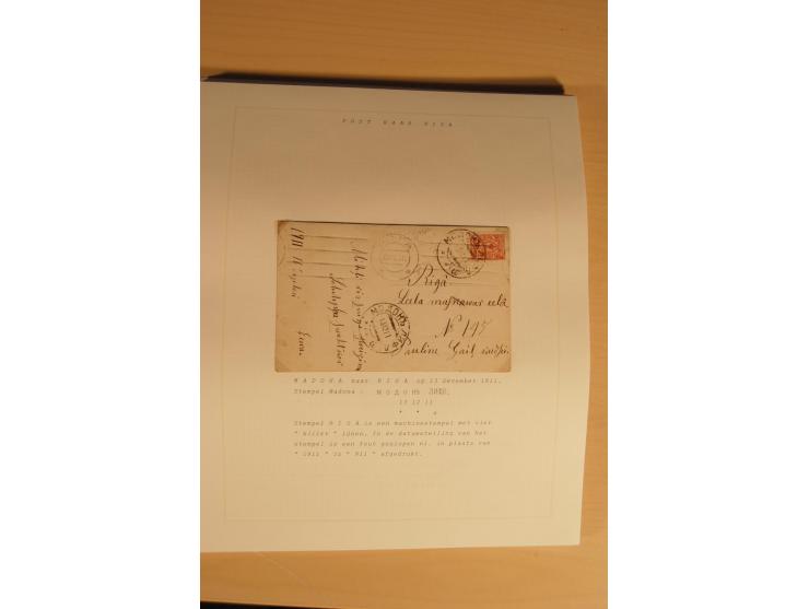 1762/1917, Die Postverbindungen von und nach Riga, Sammlung mit Briefen, Karten und Ganzsachen, dabei die Stempel Rigas ab 17